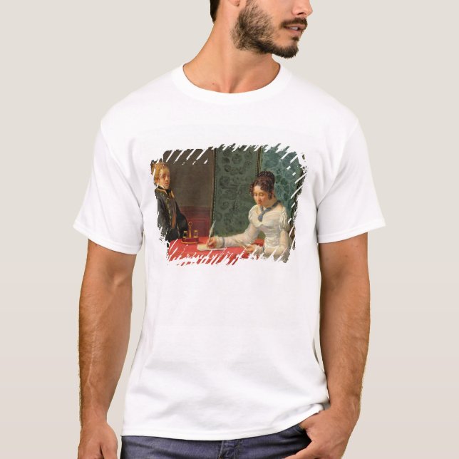 T-shirt Femme écrivant une lettre (Devant)