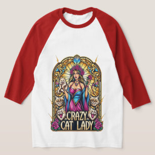 T-shirt Femme Élégante Tenant Kitten Avec Chats Environnan