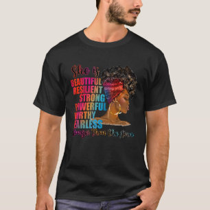 T-shirt Femme Elle Est Belle Résiliente Forte Puissante