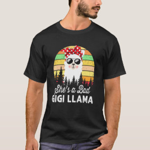 T-shirt Femme Elle est une mauvaise Gigi Llama Mama couche