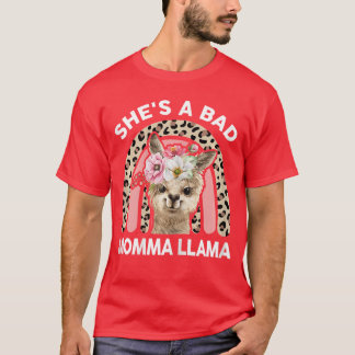 T-shirt Femme Elle est une mauvaise maman lama Cadeaux de