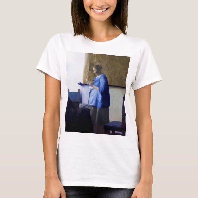 T-shirt Femme en bleu, Johannes Vermeer (Devant)