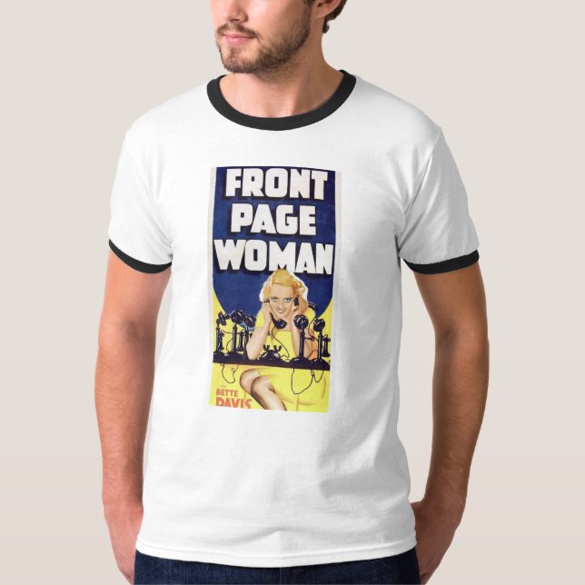 T-shirt "Femme en première page " (Devant)