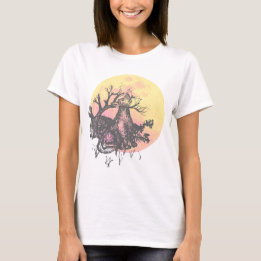 T-shirt Femme en Stylo et Lone Enk Wolf