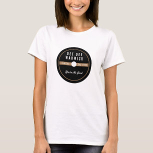 T-shirt femme en vinyle noir Dee Dee Warwick