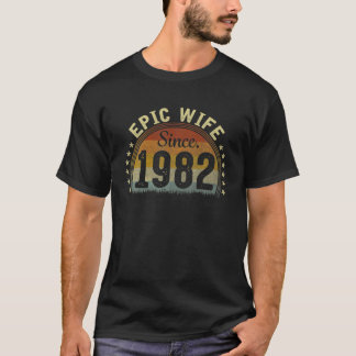 T-shirt Femme Épique Depuis 1982, 40E Anniversaire De Mari