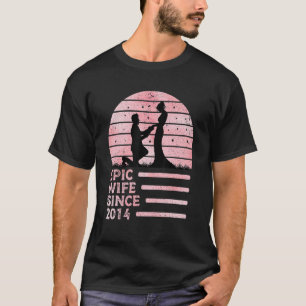 T-shirt Femme épopée depuis 2014 8e anniversaire de Mariag
