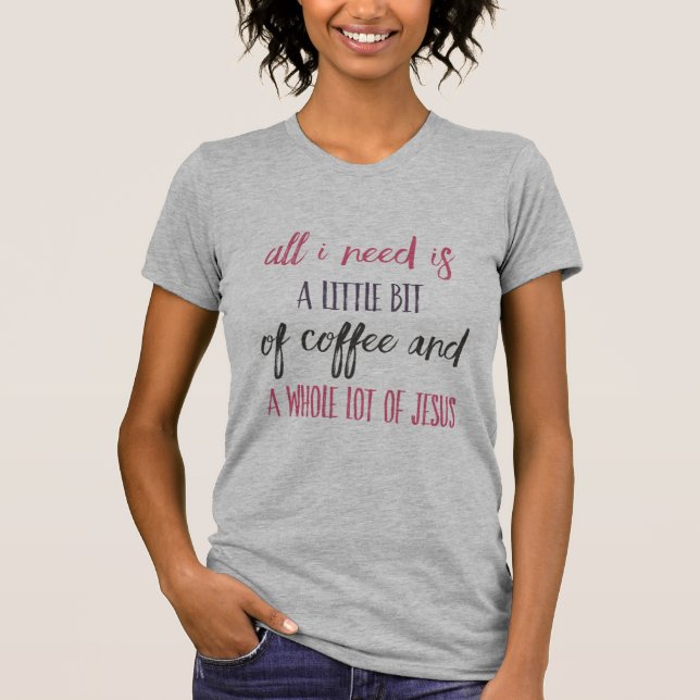 T-shirt femme et café Jésus (Devant)