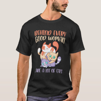T-shirt Femme et chat