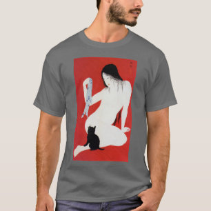 T-shirt Femme et chat noir, Takahashi Shotei