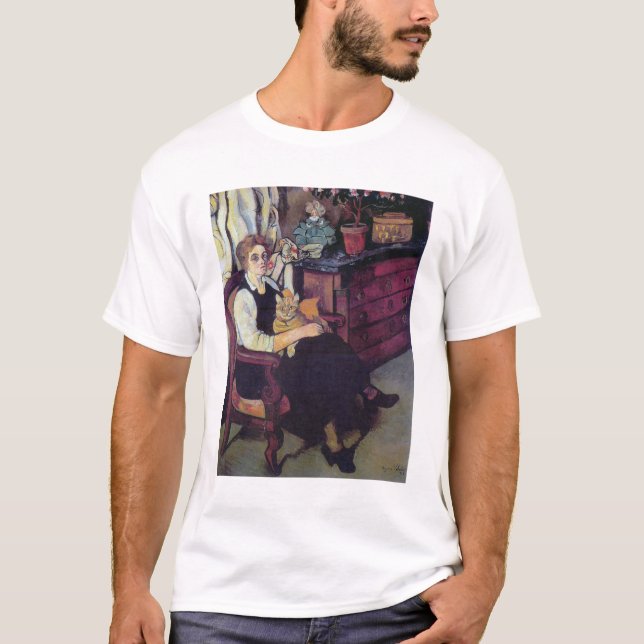 T-shirt Femme et chat, Suzanne Valadon (Devant)