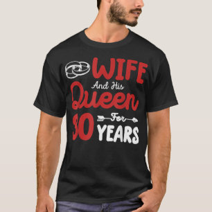T-shirt Femme et sa reine 30e anniversaire de mariage Drôl