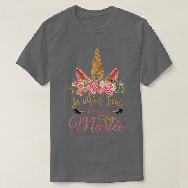 T-shirt Femme EVJF Mariée personnalisée pour être mariée C (Design devant)