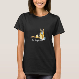 T-shirt Femme Ew Gens Germes Berger Allemand Chien Portant
