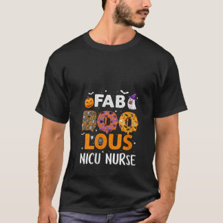 T-shirt Femme Fabole Nicu Nurse Rainbow Boo Citrouille Ha