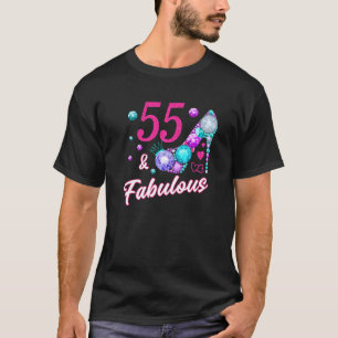 T-shirt Femme fabuleuse 55 Ans Dame 55ème Naissance du Nat