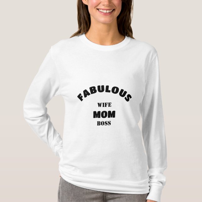 T-shirt Femme fabuleuse, Maman, Patron Modèle personnalisé (Devant)