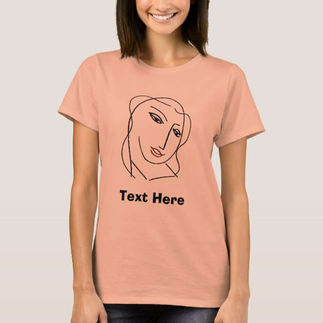 T-shirt Femme Face, Ajouter du texte (Devant)