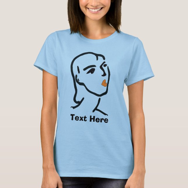 T-shirt Femme Face, Ajouter du texte (Devant)