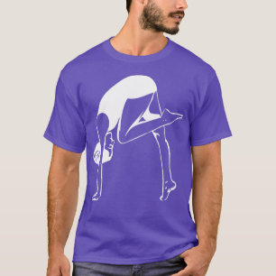 T-shirt Femme faisant du yoga lignes abstraites dessin 1