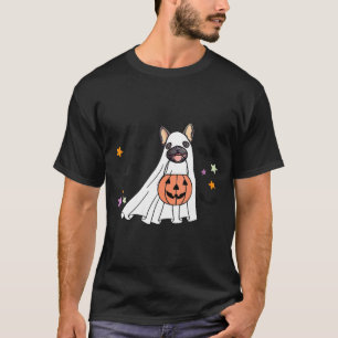 T-shirt Femme Fantôme Noir Bulldog Français Boo Amoureux d