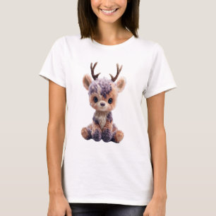 T-shirt Femme faon enchanté des bois tachetés de lilas