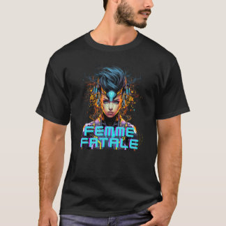 T-shirt Femme Fatale Retro Cyborg Gen Z tendance Adulte Sc
