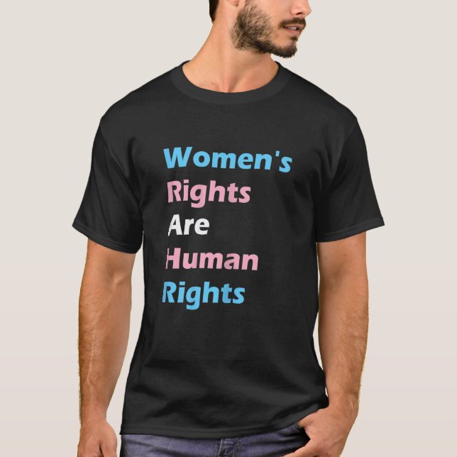 T-shirt Femme Feminine Disant Sur Les Droits Des Femmes Si (Devant)