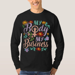 T-shirt Femme féministe Droits Fleurs d'autonomisation des