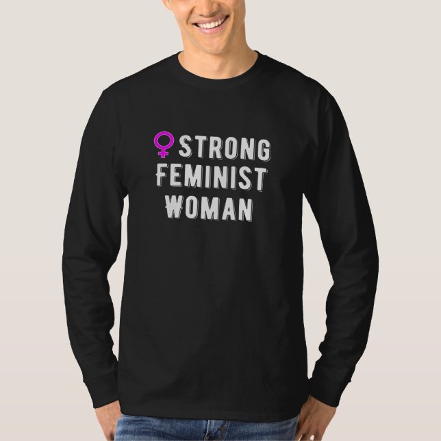 T-shirt Femme féministe forte (Devant)