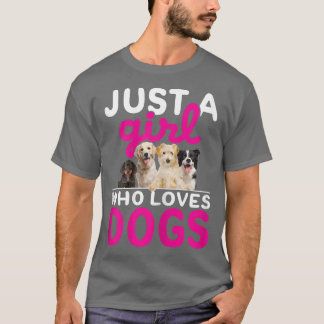 T-shirt Femme Femme Entraînement Chien Lover Juste Une Fil