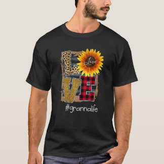 T-shirt Femme Femme Love Grannalife Tournesol Léopard