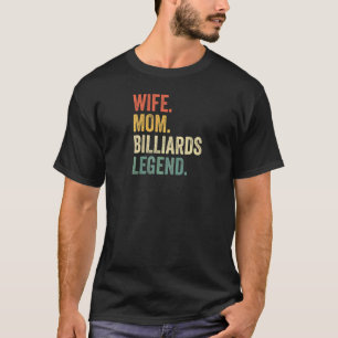 T-shirt Femme Femme Maman Billard Legend Pool Lecteur Moth