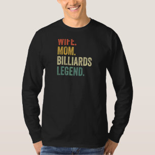 T-shirt Femme Femme Maman Billard Legend Pool Lecteur Moth