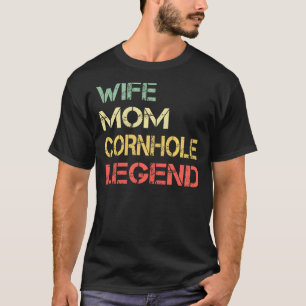 T-shirt Femme Femme Maman Cornhole Legend Cornhole Bean Ba