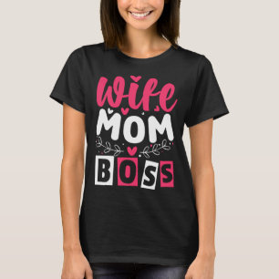 T-shirt Femme Fête des mères Femme Maman Boss Short Graphi