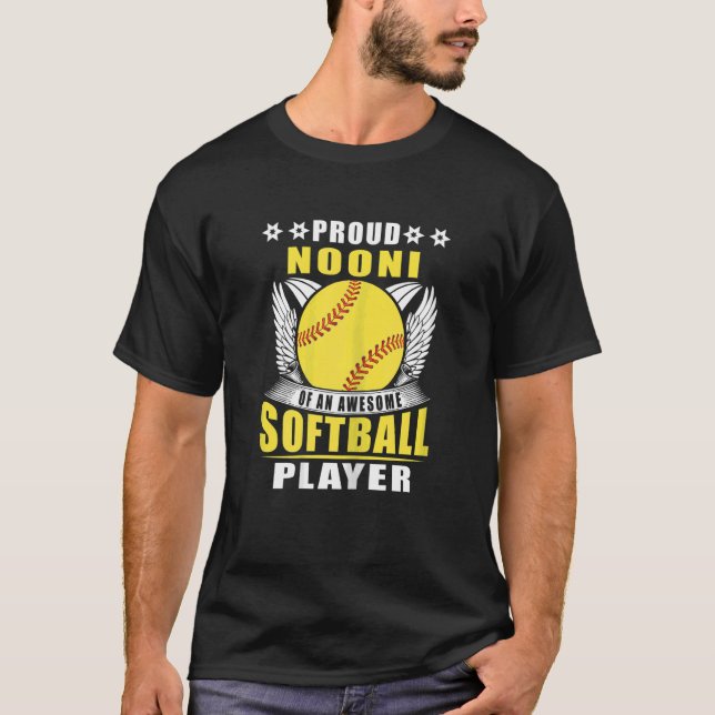 T-shirt Femme Fier Nooni D'Un Super Joueur De Softball S (Devant)