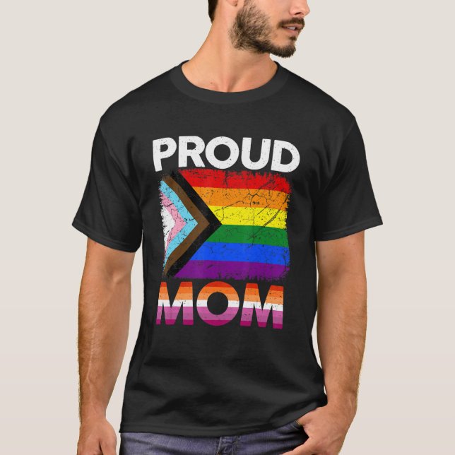 T-shirt Femme Fière Maman Transgenre Fierté Lesbienne Lgbt (Devant)