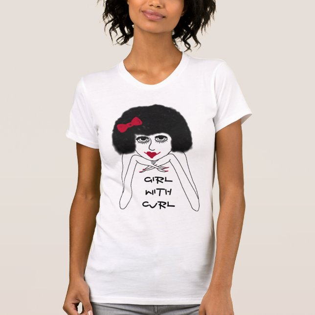 T-shirt femme Fille aux Boucles (Devant)