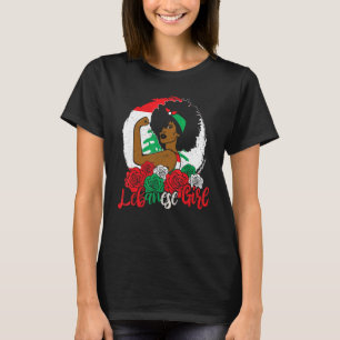 T-shirt Femme Fille Libanaise Liban Mujer Drapeau Liban Fl