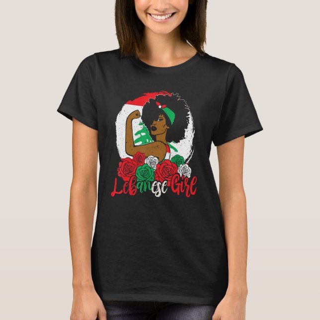 T-shirt Femme Fille Libanaise Liban Mujer Drapeau Liban Fl (Devant)