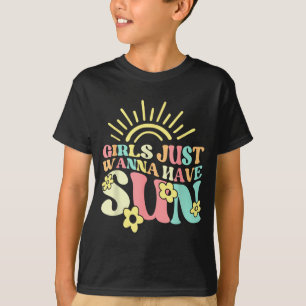 T-shirt Femme Fille Veut Juste Avoir Soleil Vacances Drôle