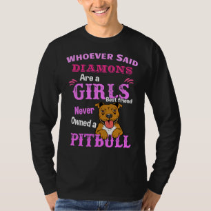 T-shirt Femme Filles Meilleur Ami Pitbull Pit Bull Lover