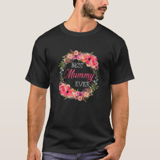 T-shirt Femme Floral Meilleure maman maman maman maman mam