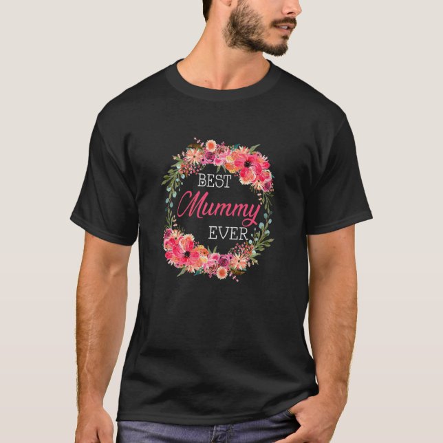 T-shirt Femme Floral Meilleure maman maman maman maman mam (Devant)