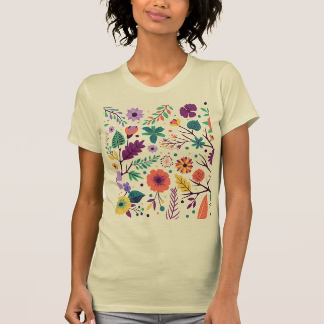 T-Shirt femme Floralis couleur crème (Devant)