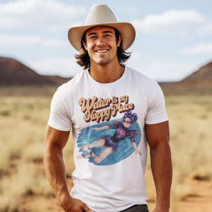 T-shirt Femme flottant dans un endroit heureux