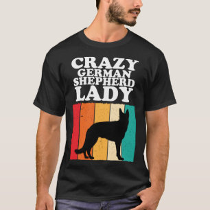 T-shirt Femme folle de berger allemand Chien Filles Femm
