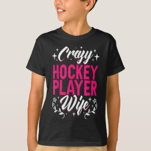 T-shirt Femme folle de joueur de hockey sur glace olympiqu
