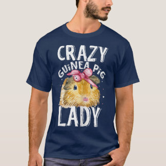 T-shirt Femme folle guinéenne dame cochon, cochons de porc